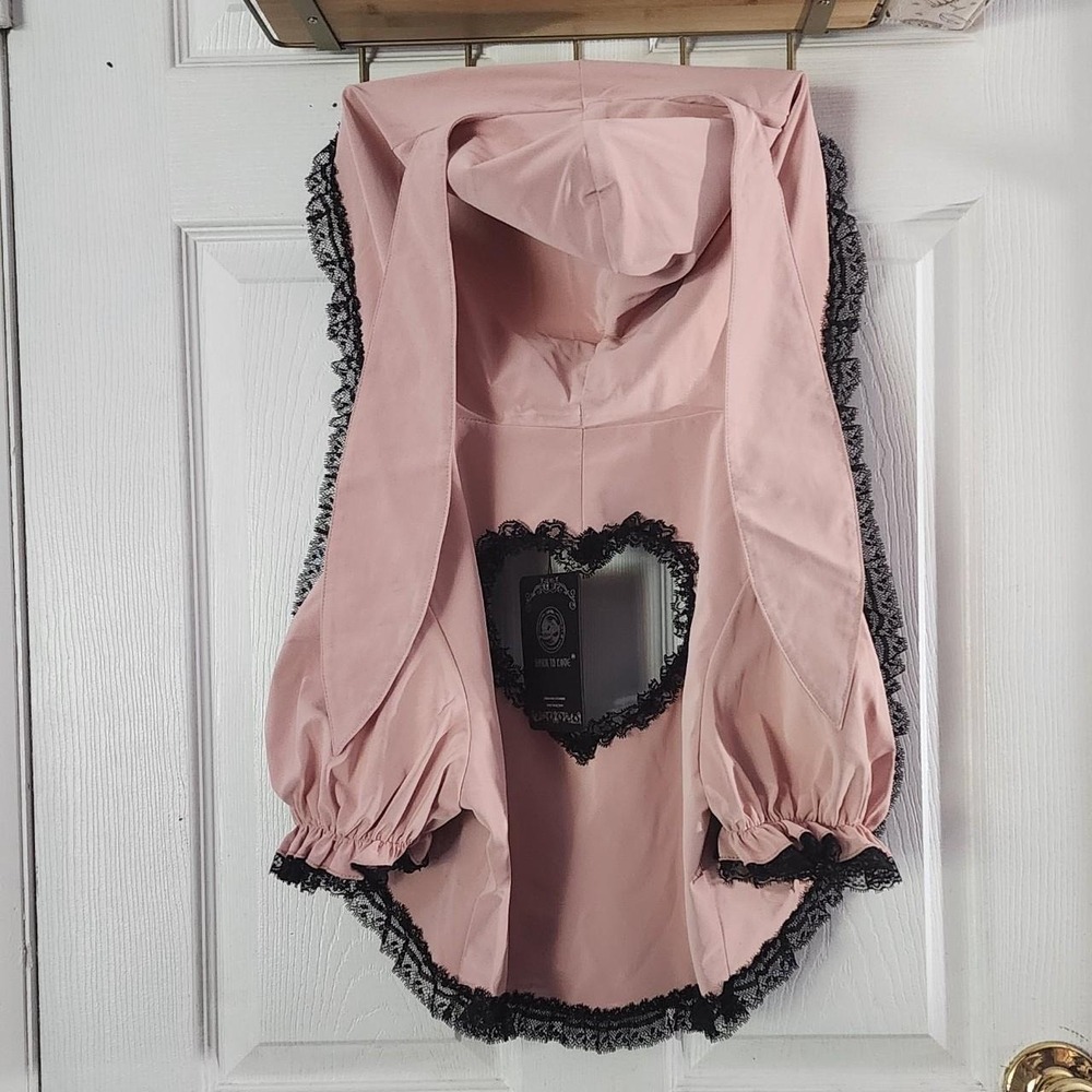 Adorable Pink Lolita Rabbit Heart Caplet